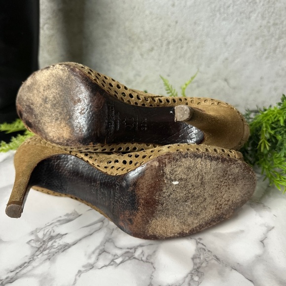 Pedro Garcia Sylvana Suede Peep Toe Boots - Picture 5 of 9